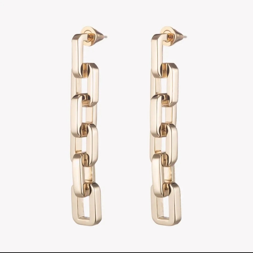 NWT Eddie Borgo Supra Link Drop Earrings